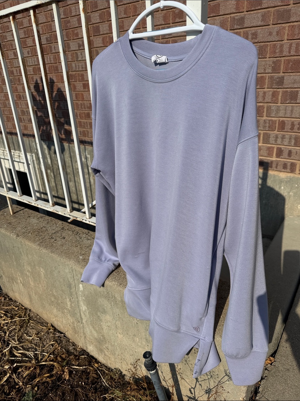 Women's Lavender Relaxed Crewneck Sweatshirt - Picture 2 of 8